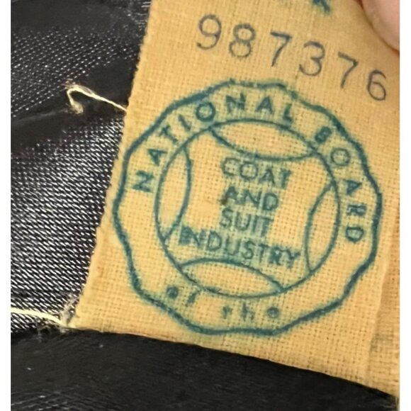 Vintage 60s Youthcraft Old Hollywood Long Black‎ Wool Coat Brown Mink Fur USA LG - Picture 7 of 9